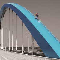 VERTIC's COMBIRAIL inclined fall protection rail system