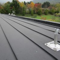 BATILIGNE horizontal lifeline system on zinc roofing