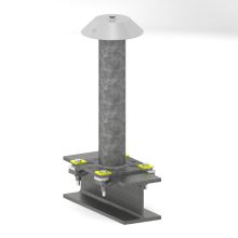 VERTIC's standard Anchor post for fixing on metal Framework